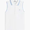 Slim Fit Sleeveless Script Monogram Polo Slim Fit Sleeveless Script Monogram Polo
