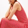 Slim Fit Stripe Boatneck Midi Dress Slim Fit Stripe Boatneck Midi Dress
