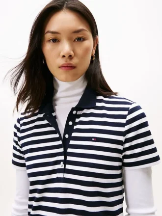 Slim Fit Stripe Polo Dress