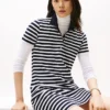 Slim Fit Stripe Polo Dress