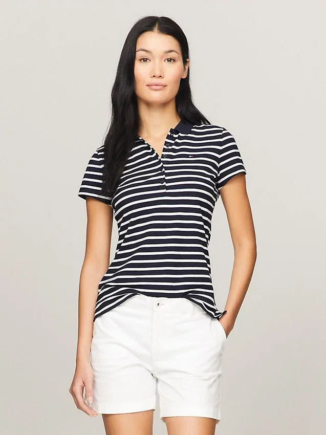 Slim Fit Stripe Stretch Cotton Polo Slim Fit Stripe Stretch Cotton Polo