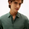 Smooth Cotton Performance Zip Polo