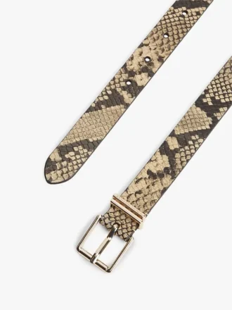Snake-Embossed Leather Belt Snake-Embossed Leather Belt