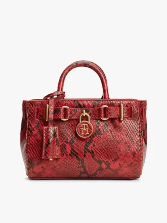 Snake-Embossed Leather Micro Tote Bag Snake-Embossed Leather Micro Tote Bag