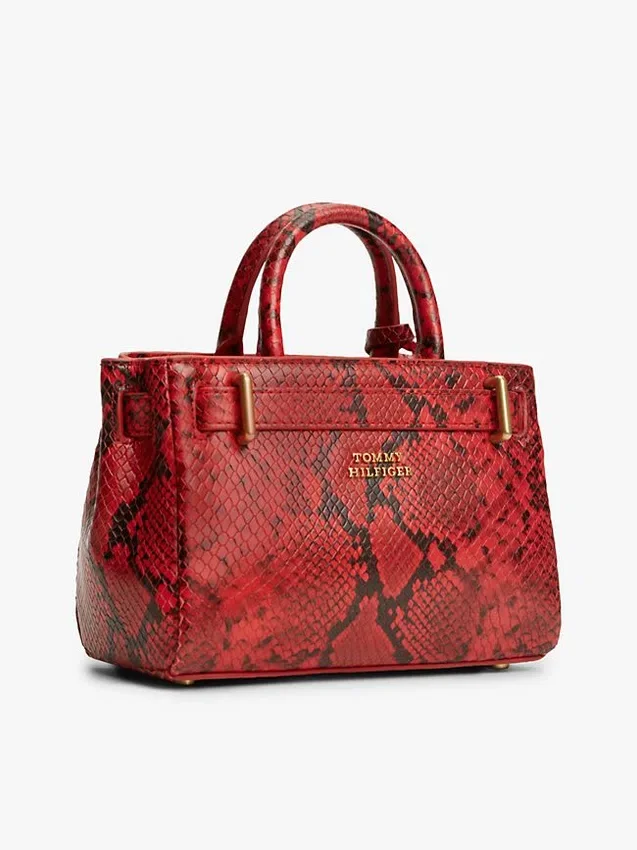 Snake-Embossed Leather Micro Tote Bag Snake-Embossed Leather Micro Tote Bag