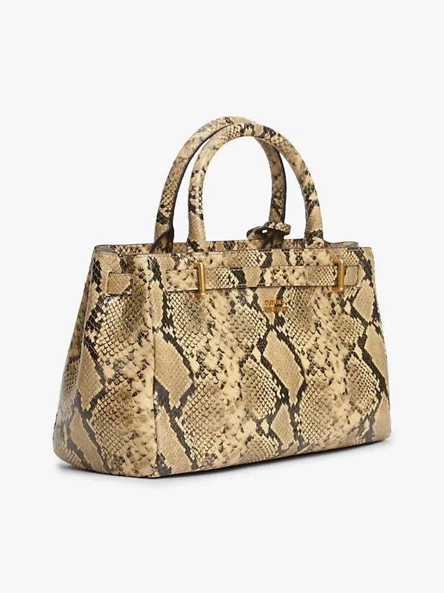 Snake-Embossed Leather Mini Tote Bag Snake-Embossed Leather Mini Tote Bag