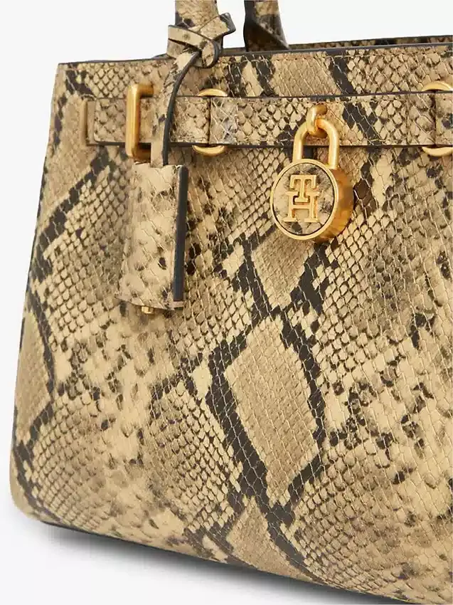 Snake-Embossed Leather Mini Tote Bag Snake-Embossed Leather Mini Tote Bag