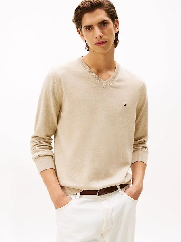Solid Logo V-Neck Sweater Solid Logo V-Neck Sweater