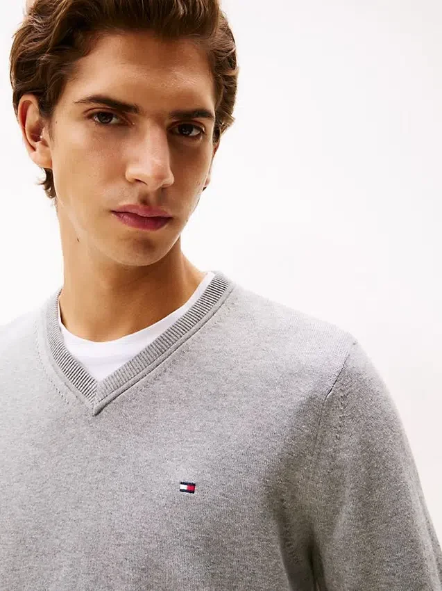 Solid Logo V-Neck Sweater Solid Logo V-Neck Sweater