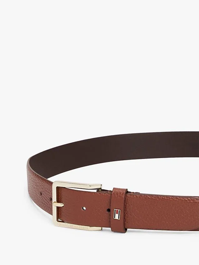 Square-Buckle Pebbled Leather Belt Square-Buckle Pebbled Leather Belt