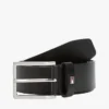Square Buckle Smooth Leather Belt