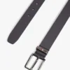 Square Buckle Smooth Leather Belt