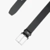 Square Buckle Smooth Leather Belt