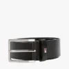 Square Buckle Smooth Leather Belt