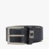 Square Buckle Textured Leather Belt