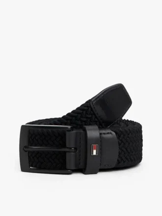 Square Buckle Woven Elastic Belt