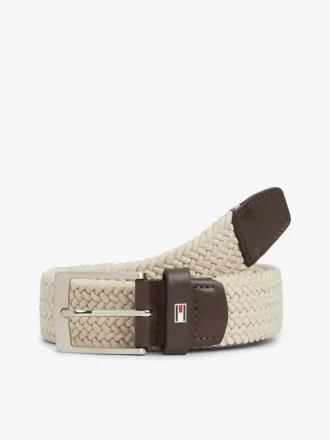 Square Buckle Woven Elastic Belt