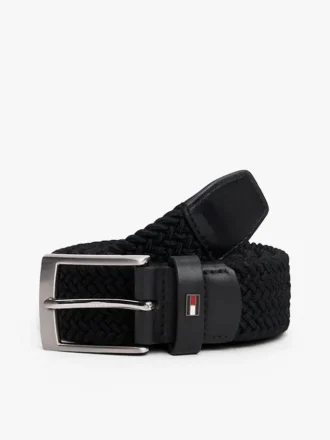 Square Buckle Woven Elastic Belt