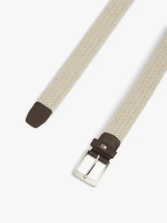 Square Buckle Woven Elastic Belt