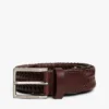 Square Buckle Woven Leather Belt Square Buckle Woven Leather Belt