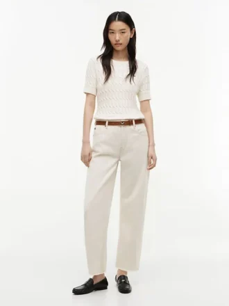 Stretch High-Rise Barrel Jean