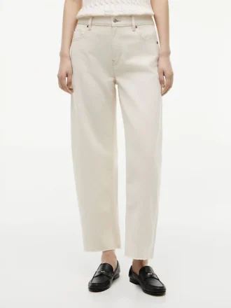 Stretch High-Rise Barrel Jean