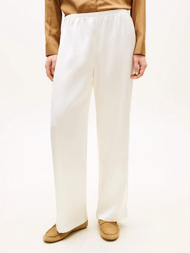 Stretch Satin Pull-On Wide-Leg Pant Stretch Satin Pull-On Wide-Leg Pant