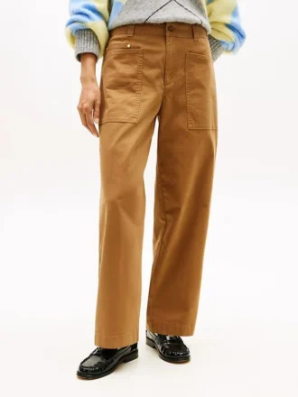 Stretch Wide Leg Utility Pant