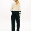 Stretch Wide Leg Utility Pant