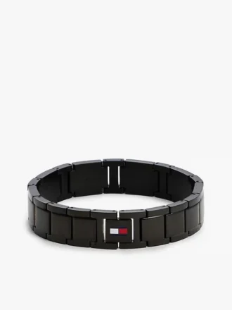 Stripe Accent Flat-Link Bracelet Stripe Accent Flat-Link Bracelet