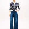 Stripe Cable Knit Cardigan Stripe Cable Knit Cardigan
