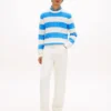Stripe Cable Knit Sweater