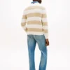 Stripe Cable Knit Sweater