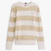 Stripe Cable Knit Sweater