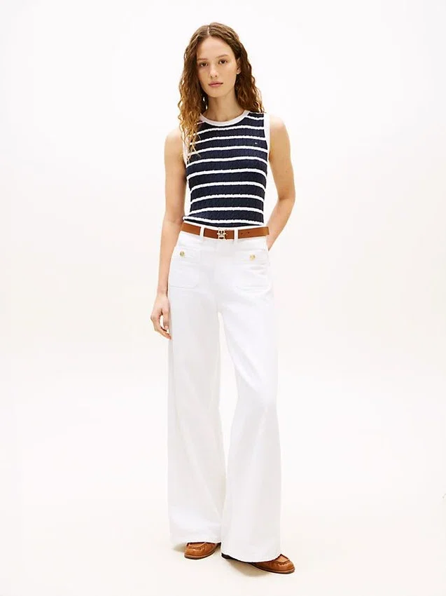 Stripe Cable Knit Sweater Vest Stripe Cable Knit Sweater Vest