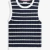 Stripe Cable Knit Sweater Vest Stripe Cable Knit Sweater Vest