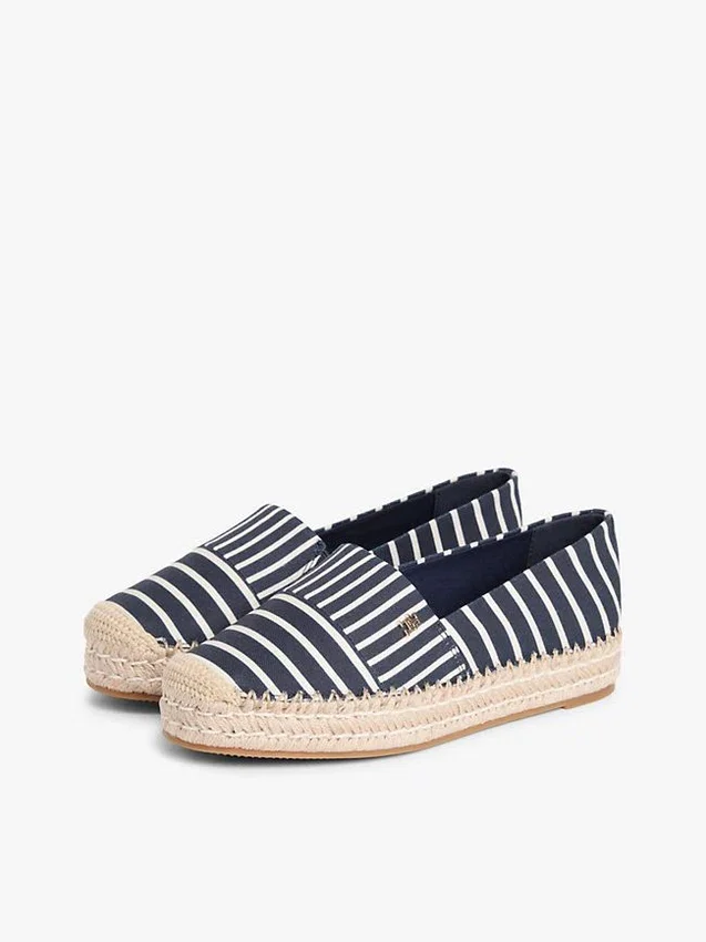 Stripe Canvas Platform Espadrille Stripe Canvas Platform Espadrille