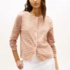 Stripe Cotton Interlock Cardigan T-Shirt Stripe Cotton Interlock Cardigan T-Shirt