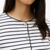 Stripe Cotton Interlock Cardigan T-Shirt Stripe Cotton Interlock Cardigan T-Shirt