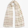 Stripe Cotton-Linen Blend Scarf Stripe Cotton-Linen Blend Scarf
