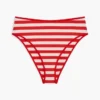Stripe High-Rise Cheeky Bikini Bottom Stripe High-Rise Cheeky Bikini Bottom
