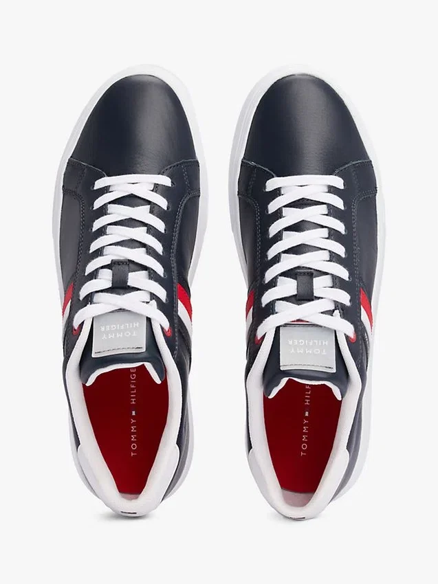 Stripe Leather Cupsole Sneaker Stripe Leather Cupsole Sneaker