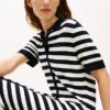 Stripe Lightweight Polo Sweater Dress Stripe Lightweight Polo Sweater Dress