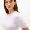 Stripe Lightweight Short-Sleeve Sweater Stripe Lightweight Short-Sleeve Sweater