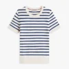 Stripe Lightweight Short-Sleeve Sweater Stripe Lightweight Short-Sleeve Sweater