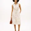 Stripe Linen-Cotton Blend Shirtdress Stripe Linen-Cotton Blend Shirtdress