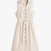 Stripe Linen-Cotton Blend Shirtdress Stripe Linen-Cotton Blend Shirtdress