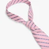 Stripe Linen-Silk Blend Tie