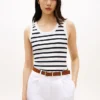 Stripe Rib-Knit Tank Top Stripe Rib-Knit Tank Top