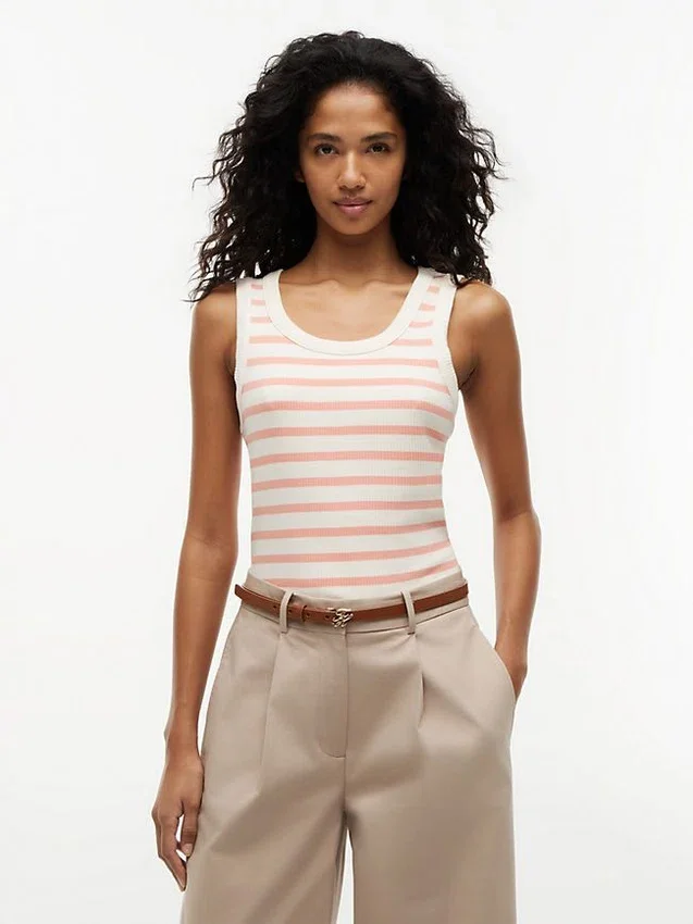 Stripe Rib-Knit Tank Top Stripe Rib-Knit Tank Top